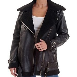Avec les filles - oversized feaux leather jacket